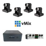 PTZCam CamKit4 NDI - Four PTZ Cameras with vMix Mini Switcher