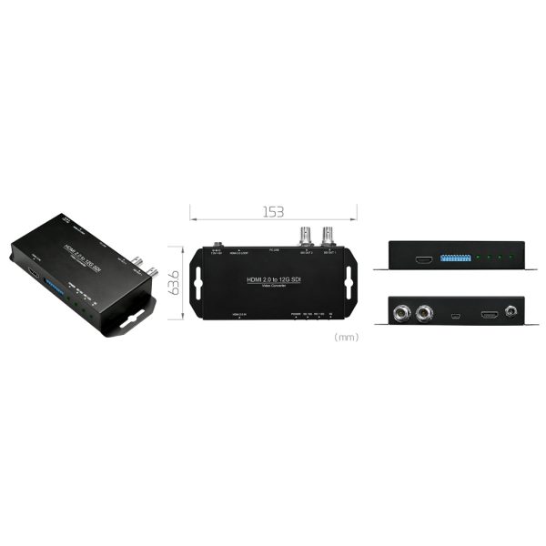 HDMI2.0 to 12G-SDI_square Yuan 4Kp60 HDMI 2.0 to 12G-SDI Converter - Image 1