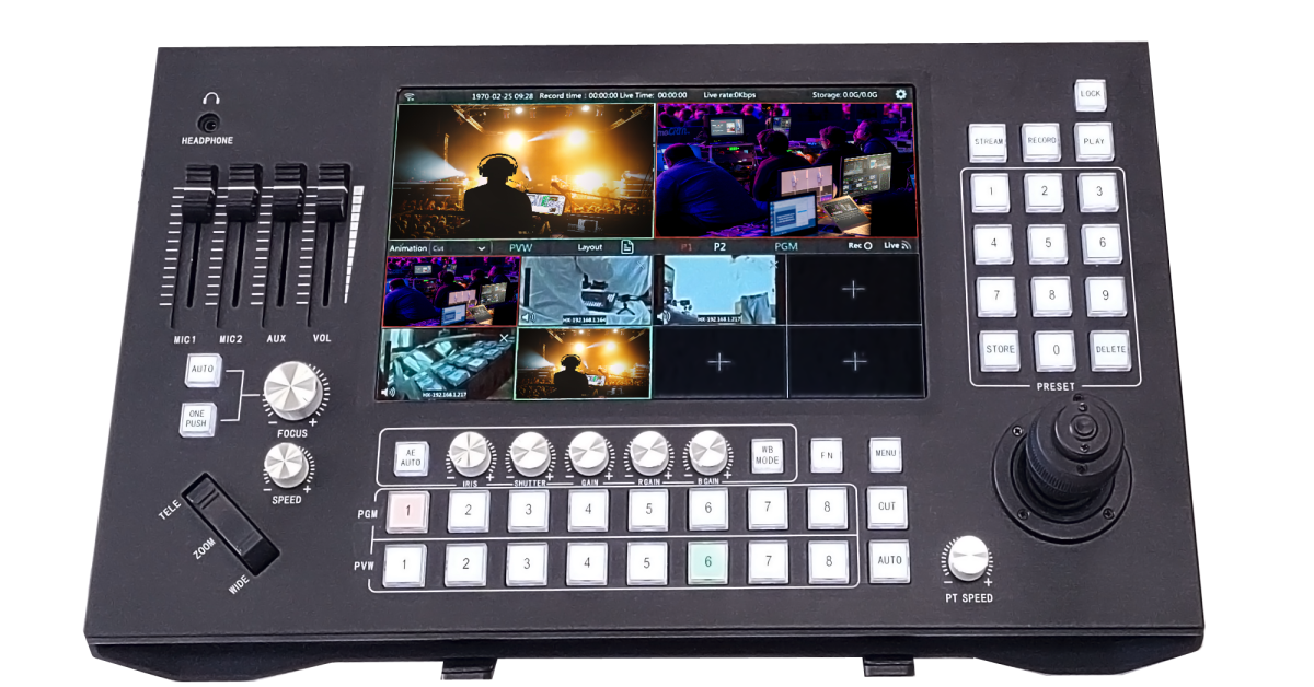 PTZCam Switch N8 8channel NDIHX2 Switcher and PTZ Controller US