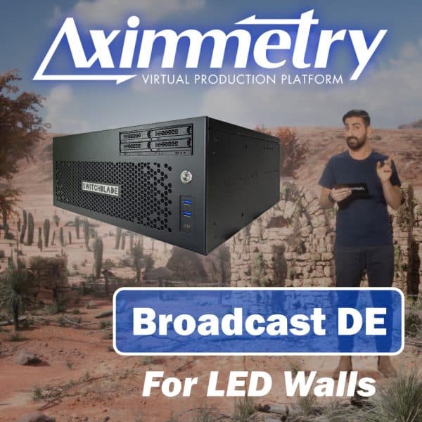 Aximmetry Studio DE Main Graphic Switchblade LPU4 Virtual Production Workstation with Aximmetry Broadcast & Film for LED Walls - Image 1