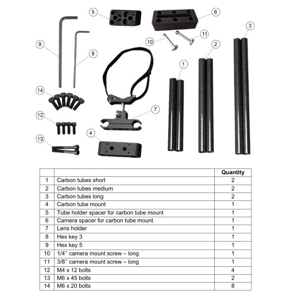 Lens holder package Lens holder package for Zanus PT heads - Image 1