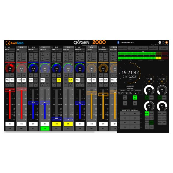 AxelTech Oxygen 2000 Remote 1000px Square Axel Technology Oxygen 2000 Broadcast Audio Console, 5 Mic Inputs & Bluetooth - Image 6
