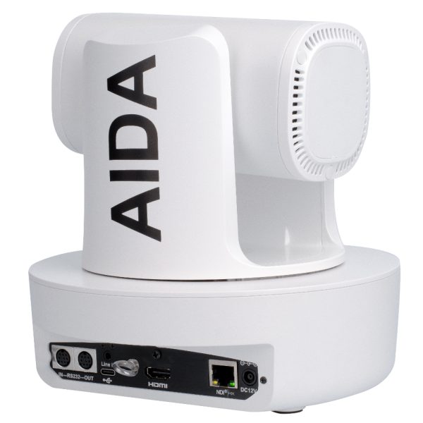 PTZ4K-NDI-X30_Back Angle_W AIDA Imaging Broadcast/Conference NDI®|HX 4K NDI/IP/HDMI PTZ Camera 30X Zoom (White) - Image 3