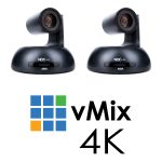 2 Camera Controller Bundle with Two (2) AIDA Imaging PTZ-NDI-X18B with vMix 4K