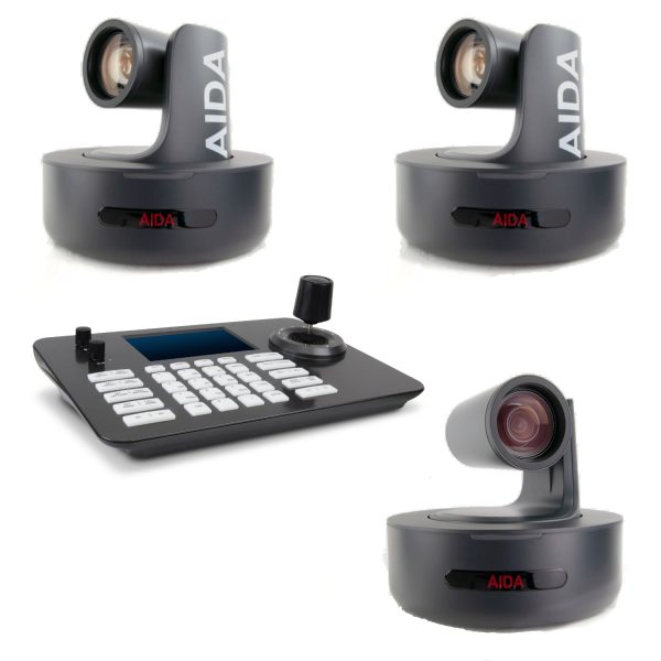 USBD-3PTZX20-S3IP 3 Camera Controller Bundle with Three (3) AIDA Imaging PTZ-NDI-X20 Cameras and PTZCam PTZ View Controller - Image 1