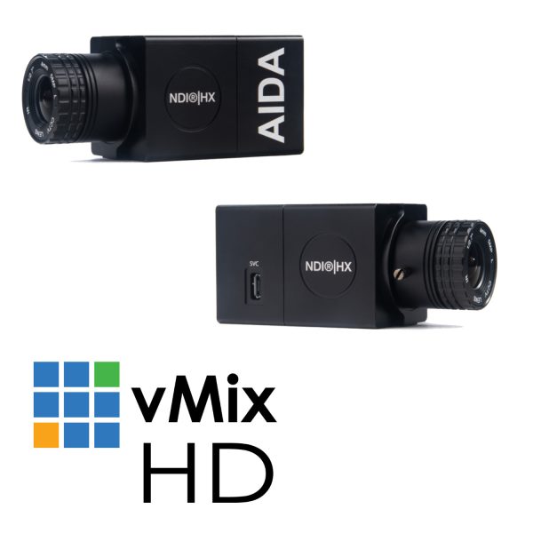 Two (2) AIDA HD-NDI-CUBE box cameras with vMix HD Software License - Image 1