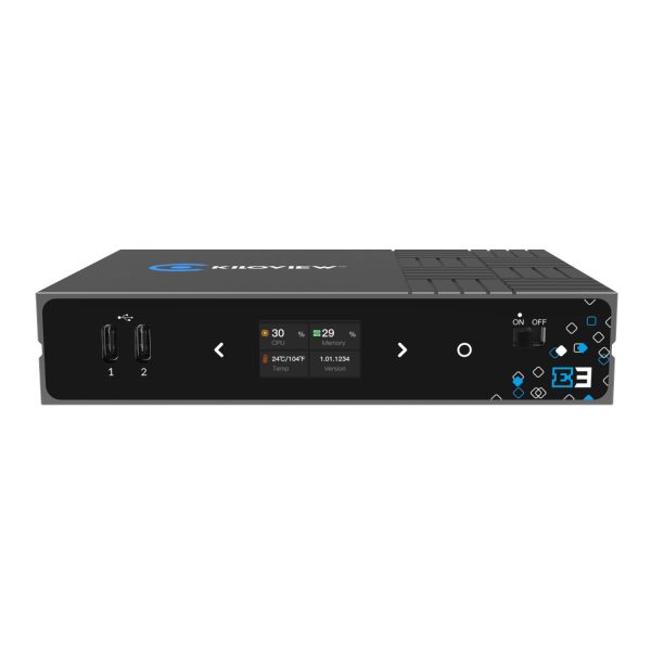 KV-E3 Front Kiloview E3 Dual-Channel 4K HDMI & 3G-SDI HEVC NDI|HX2/3 Encoder - Image 2