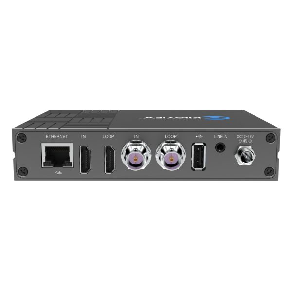 KV-E3 Rear Kiloview E3 Dual-Channel 4K HDMI & 3G-SDI HEVC NDI|HX2/3 Encoder - Image 3
