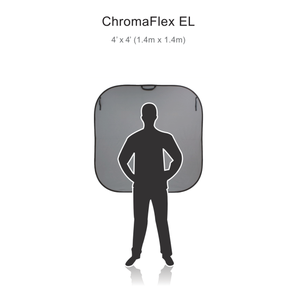 Reflecmedia 4'x4' ChromaFlex EL Background with Green MicroLite - Image 8