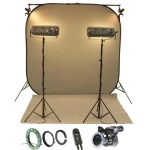 Reflecmedia 7'x7' ChromaFlex All-In-One Studio Kit with Small Dual LiteRing
