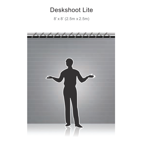 Deskshoot Lite 8x8 scale Reflecmedia 8'x8' Deskshoot Lite Standard Bundle with Small Dual LiteRing - Image 2