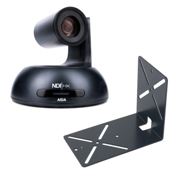 AIDA Imaging PTZ-NDI-X18B - 18X Optical Zoom PTZ camera bundle with wall bracket - Image 1