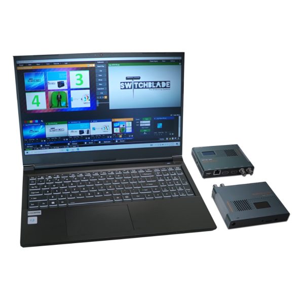 Laptop 2NDI Switchblade Flyte Laptop Production System with vMix 4K, Two Science Image NDI HD mini Converters - Image 1