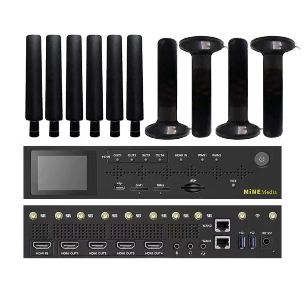 A320H Front Rear Antennas MiNE Media A320H - 8K 5G Bonding Decoder - Image 2