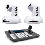2 Camera Controller Bundle with Two (2) AIDA Imaging PTZ-NDI-X18W (White) Cameras and PTZCam PTZ View Controller