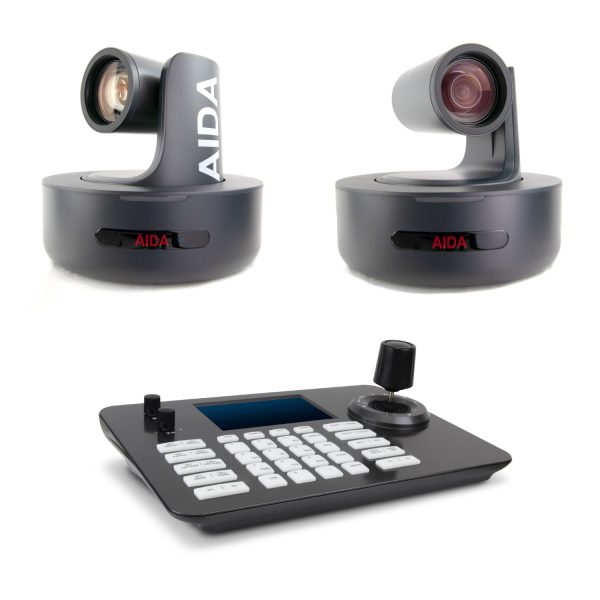2 Camera Controller Bundle with Two (2) AIDA Imaging PTZ-NDI-X20 Cameras and PTZCam PTZ View Controller - Image 1