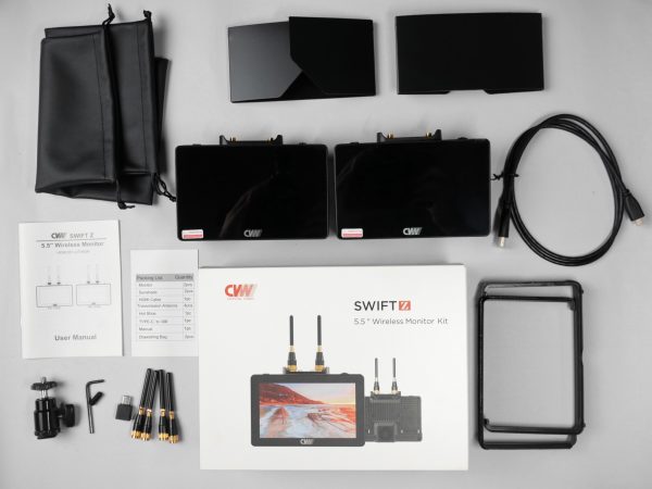 Swift Z package and contents CVW Swift Z - Wireless 5.5-in Touch-screen Monitor Transmitter and Receiver Kit - Image 6