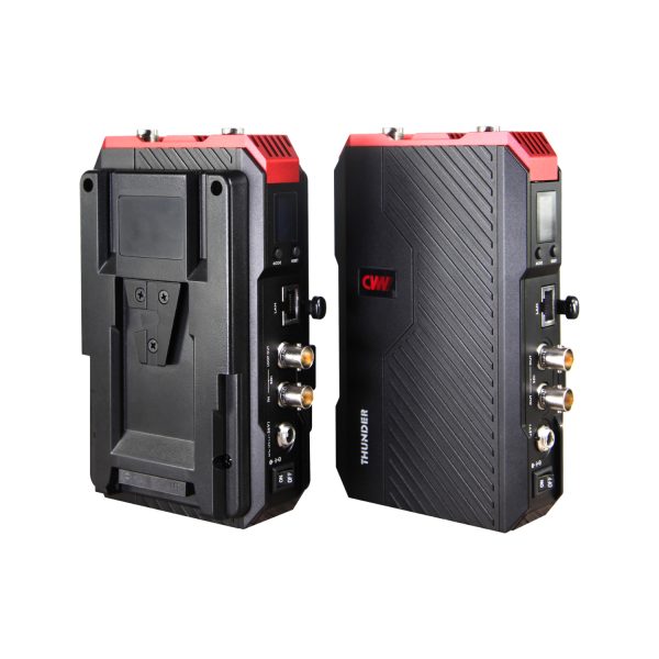 Thunder HD TX RX no antennas (TX battery plate) 1500px CVW Thunder HD - Professional Broadcast 1000M (3280 ft) Full HD Wireless Video Transmission System - Image 3