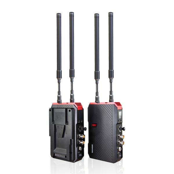 Thunder HD TX RX with antennas 1500px CVW Thunder HD - Professional Broadcast 1000M (3280 ft) Full HD Wireless Video Transmission System - Image 1