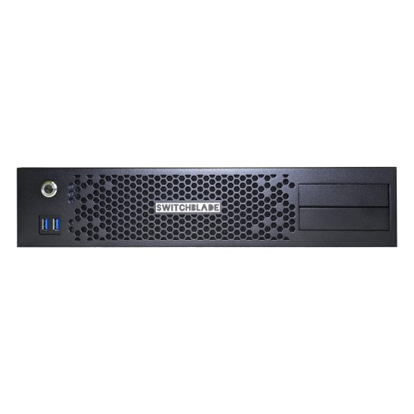 2U front (center logo) Switchblade LPU2 - 2U Production Switcher with 8 SDI inputs + 4 SDI I/O and vMix Pro - Image 3