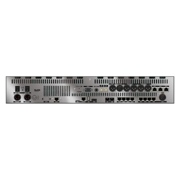 Oxygen 3000 Plus 8 Fader Rear 1500px Axel Oxygen 3000 Plus Digital Broadcast 8 Fader Audio Console with 16 Channel Dante Interface - Image 3