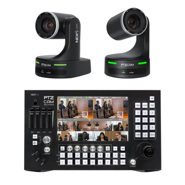 PTZCam Switch N8 Bundle with Two (2) 20X Zoom NDI|HX2 PTZ Cameras - Image 1