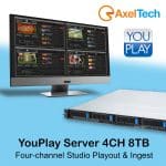 Axel YouPlay Server 4-Channel Studio Playout and Ingest System with 8TB SSD Storage