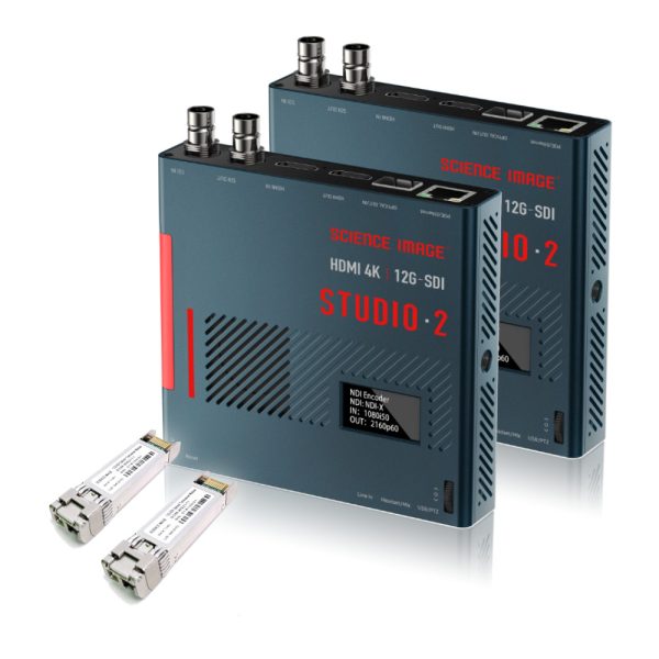 USBD-STUDIO2-2SFP Science Image - Bundle with Two (2) Studio 2 Bi-Directional 4K NDI Converters and Fiber SFP Modules - Image 1